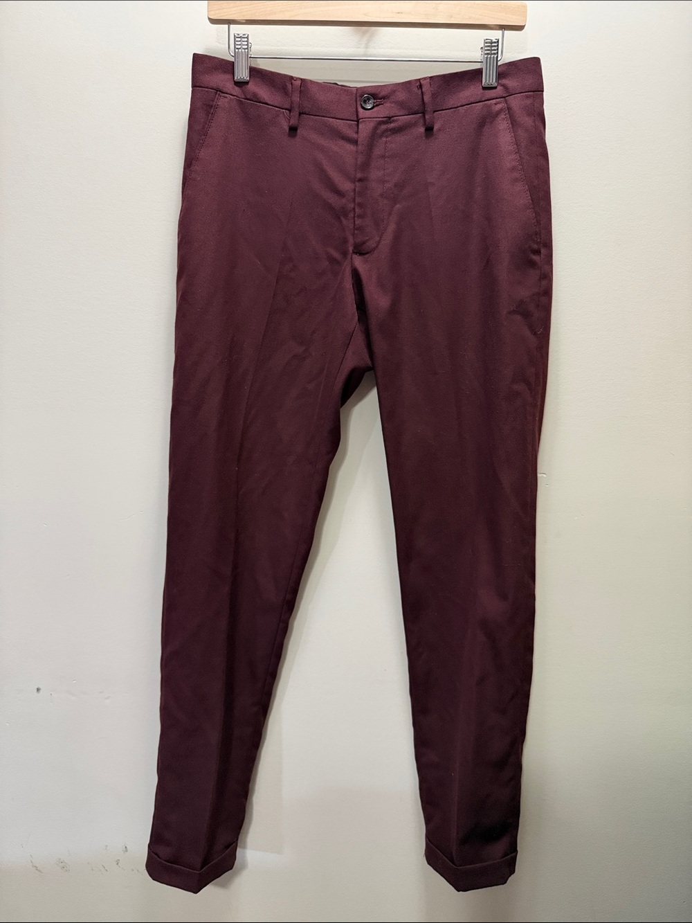 Zara Women’s Chinos in Burgundy Size 30